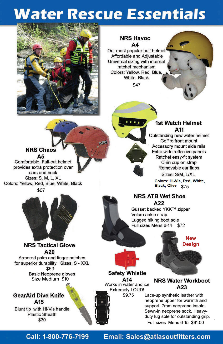 Swiftwater rescue helmets, accessories
